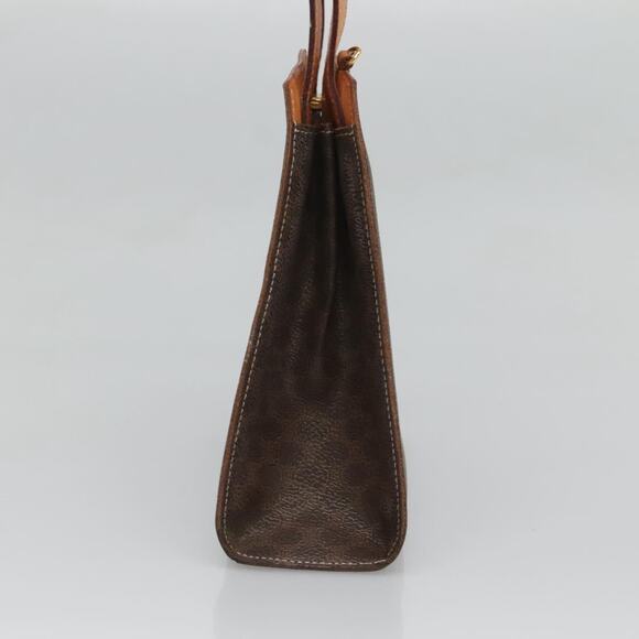 CELINE Macadam Canvas Hand Bag Pvc Leather Brown Gold - Picture 5 of 12